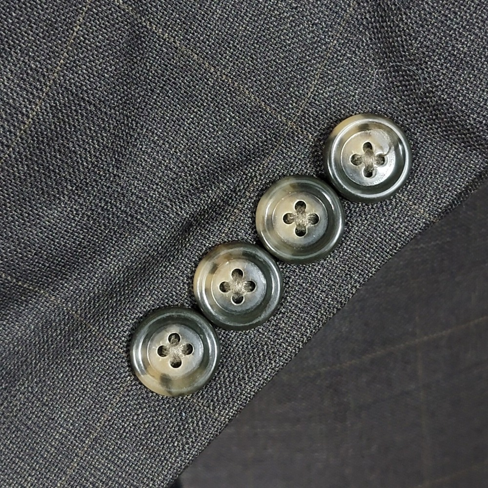 Jos A Bank Men's Sport Coat Blazer Two Button Brown Plaid Wool Size 44R - Picture 9 of 16